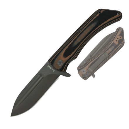 KA-BAR Mark 98 Folder Black/Brown G-10 w/Grey)