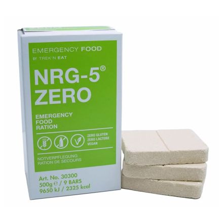 NRG-5 Zero Emergency Food Rations 500 g - 9 Bars