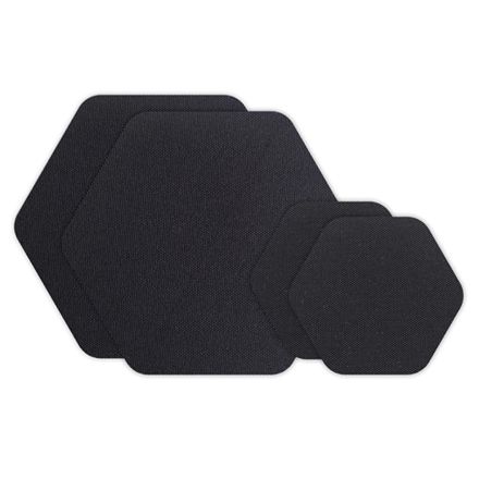 Tenacious Tape Hex Small/Large - 2 x Small Black Nylon/2 x Large Black Nylon Repair Patches