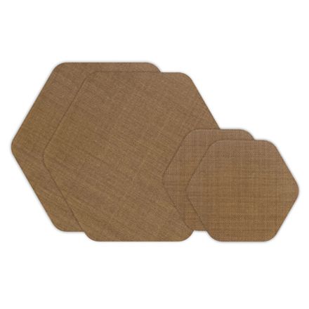 Tenacious Tape Hex Repair Patches Nylon - 2 x Small/2 x Large Coyote