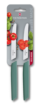 Victorinox Swiss Modern Table Knife 11 cm Sage 2 Piece - Blister