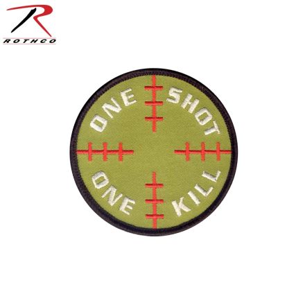 Embroidered Morale Patch - One Shot One Kill 3.25