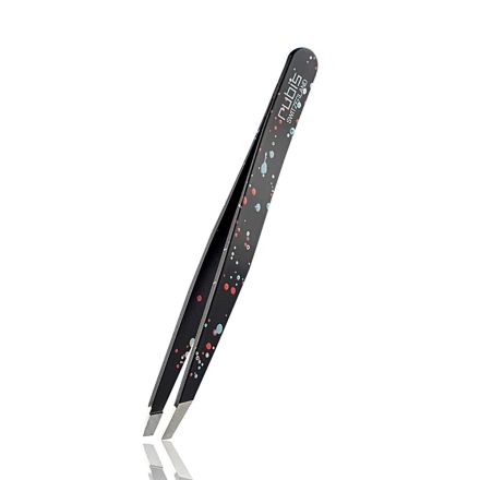 Rubis Slanted Classic Tweezer Black w/Action Paint Coating