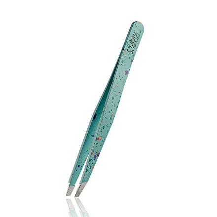 Rubis Slanted Classic Tweezer Light Blue w/Action Paint Coating
