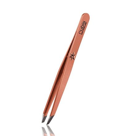 Rubis Slanted Classic Tweezer Metallic Peach w/Star