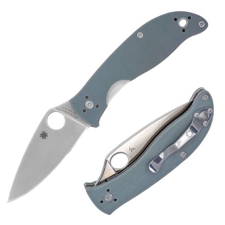 Spyderco Polestar Slate Grey G-10 w/Satin Finish Blade