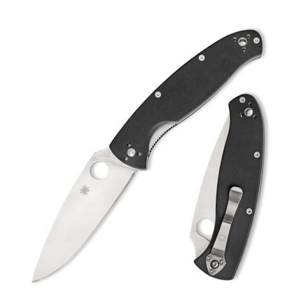 Spyderco Resilance Black G-10 w/Satin Finish Blade