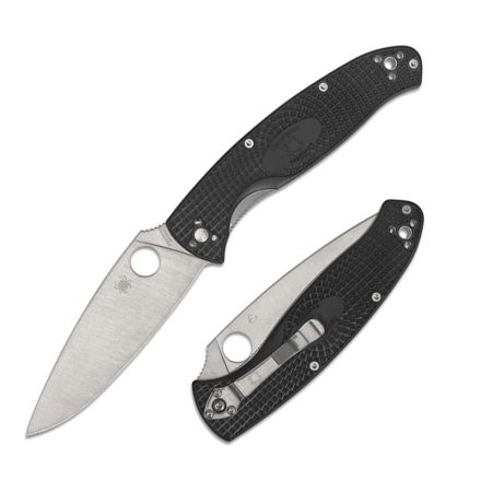Spyderco Resilience Lightweight Black FRN w/Satin Finish Plain Blade
