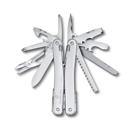 Sharp Edge Victorinox Swiss Tool Spirit MX Silver w/Black Nylon Pouch