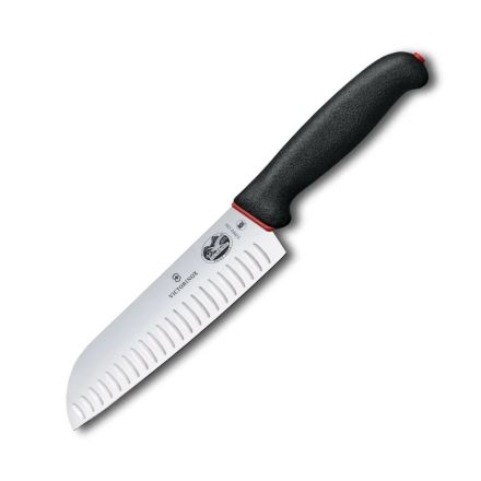 Victorinox Fibrox Dual Grip Santoku Knife Fluted Blade - 17cm