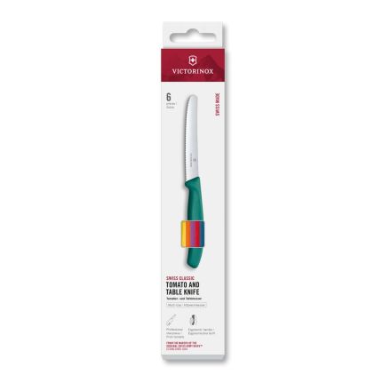 Victorinox Swiss Classic Tomato and Table Knife Set Multicolour, 6 Pieces - Box