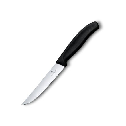 Victorinox Swiss Classic Gourmet Steak Knife Black Plain - 12cm